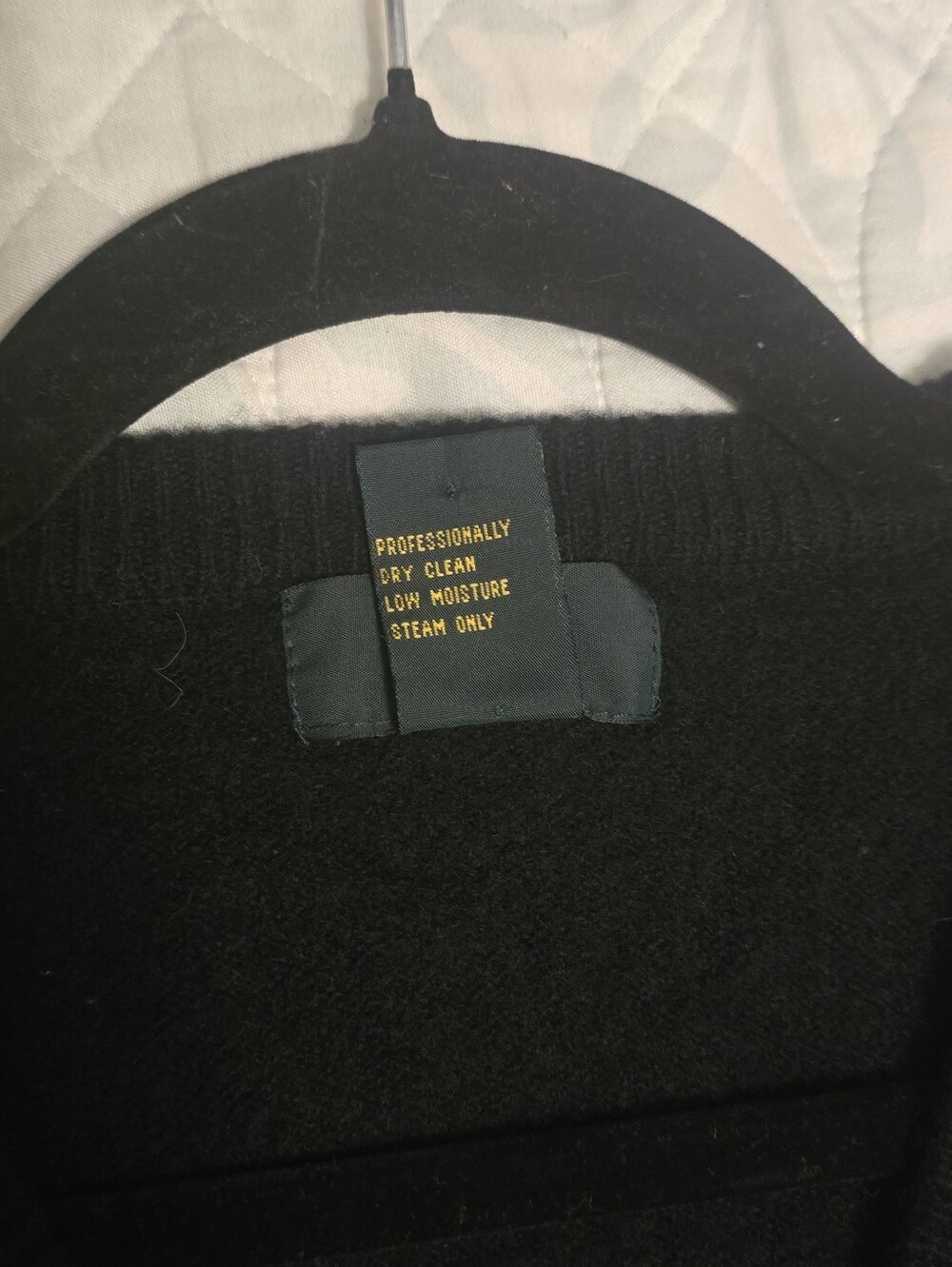 Black V-Neck Wool Sweater Vest - Polo Country Club Preppy Style, Men's Medium - Picture 3 of 10